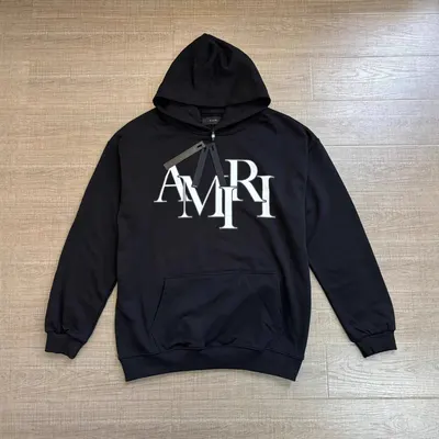 Amiri Logo Black Hoodie Sweatshirt