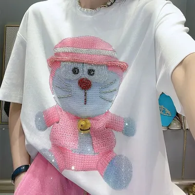 Doraemon T-Shirt White Casual Graphic Tee