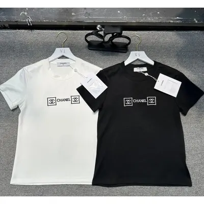 Chanel Logo T-Shirt Black Casual