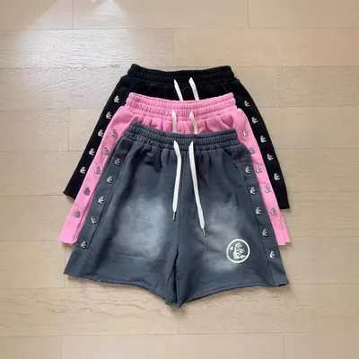 Unisex Gradient Shorts Gray Casual Sportwear