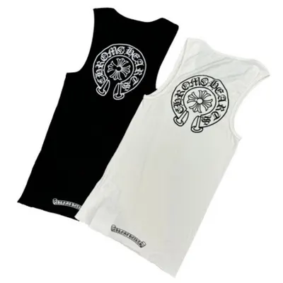 Chrome Hearts Black White Logo Tank Top