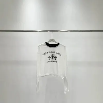 Chrysochrous White Long Sleeve Graphic T-Shirt
