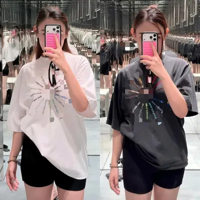 Unisex Oversized T-Shirt White And Black Graphic Print