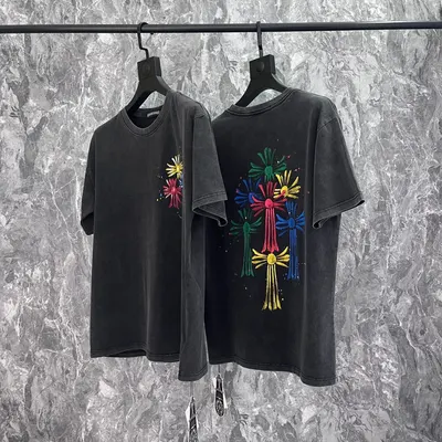Black Floral Print T-Shirt Casual Style