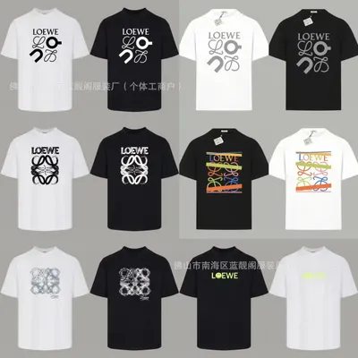 Loewe Logo Print White Casual T-Shirt