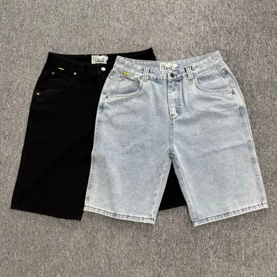 Dime Denim Shorts Black And Light Blue Casual