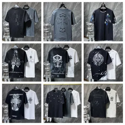 Chrome Hearts Black White Gothic T-Shirt