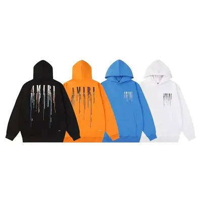 Amiri Logo Hoodie Black Casual Sweatshirt