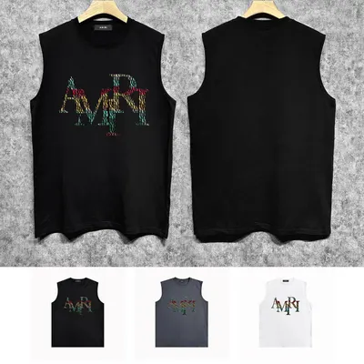 Amiri Logo Black Sleeveless Tank Top