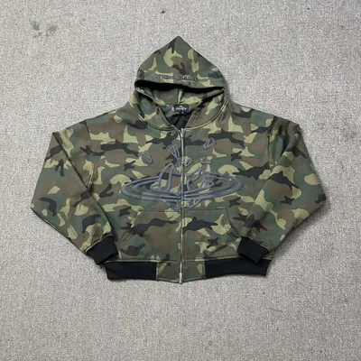A Bathing Ape Camo Green Zip Hoodie