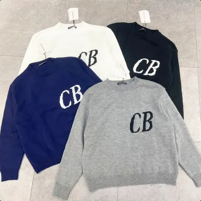 C.B. Collection Knitwear Grey Crewneck Sweater
