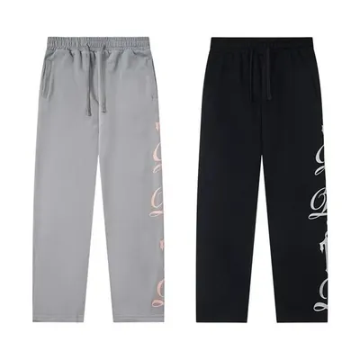 Unisex Track Pants Gray And Black Casual Sweatpants