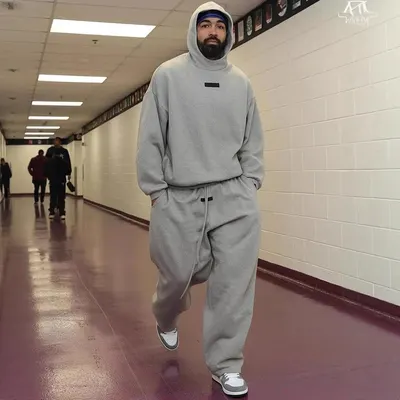 ATM Grey Oversized Hoodie Sweatshirt