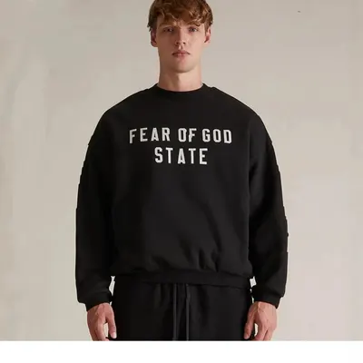 Fear Of God State Black Oversized Sweatshirt