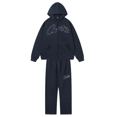 Critz Zip Hoodie Navy Blue Casual Sweatshirt