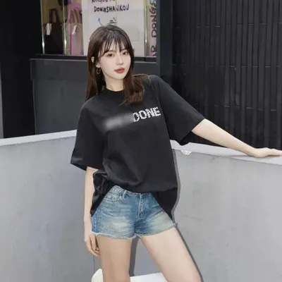Done Black Oversized Graphic T-Shirt
