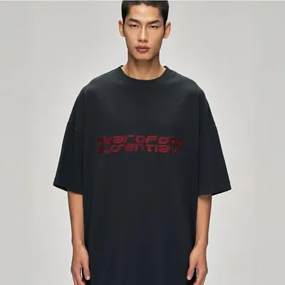 Fear Of God Essential Black Oversized T-Shirt