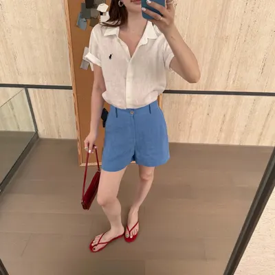 Ralph Lauren Linen White Casual Shirt
