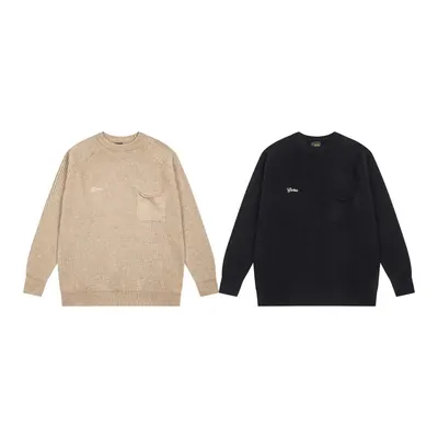 Cordura Ribbed Knit Beige Casual Sweater