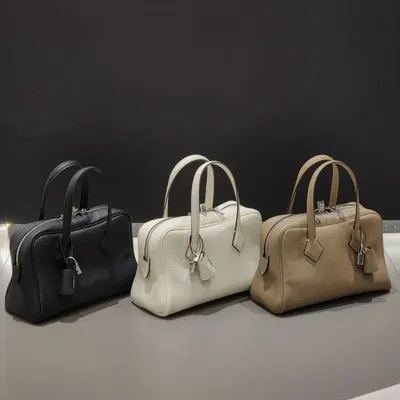 Leather Tote Bag Black Classic Handbag