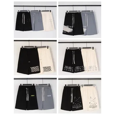 Maison Margiela Logo Print Black Casual Shorts